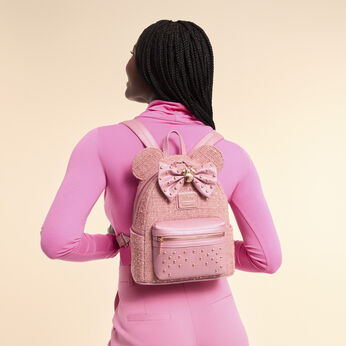 Exclusive Minnie Mouse Glitter Tweed Mini Backpack, Image 2